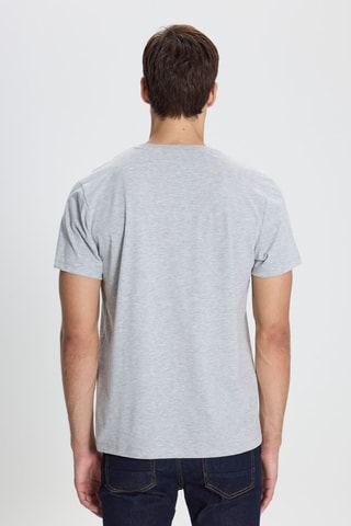 T-shirt slim - Cinzento-claro