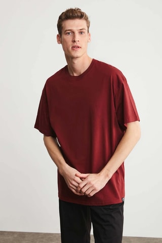 T-shirt oversize - Bordô