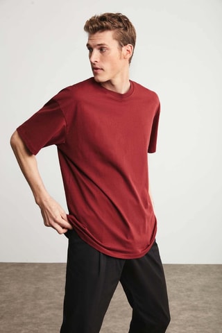 T-shirt oversize - Bordô