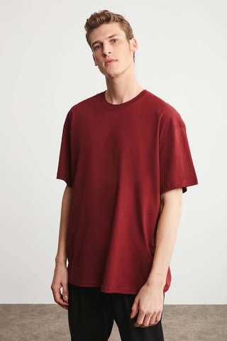 T-shirt oversize - Bordô