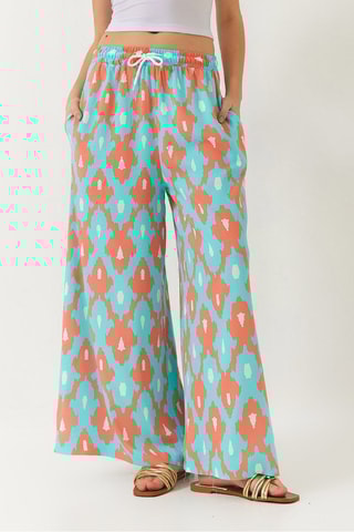Pantalon palazzo - Turquoise