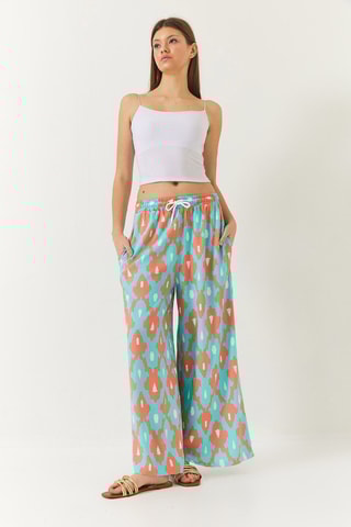 Pantalon palazzo - Turquoise