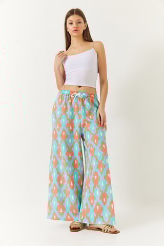 Pantalon palazzo - Turquoise