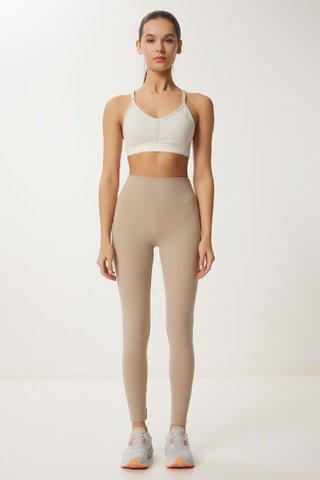 Legging taille haute - Beige
