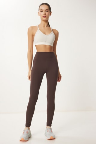 Legging taille haute - Marron
