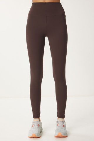 Legging taille haute - Marron