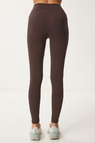 Legging taille haute - Marron