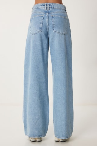 Jean wide legs taille haute - Bleu clair