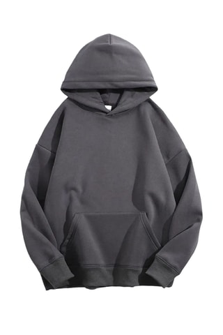 Sweat oversize à capuche - Gris foncé