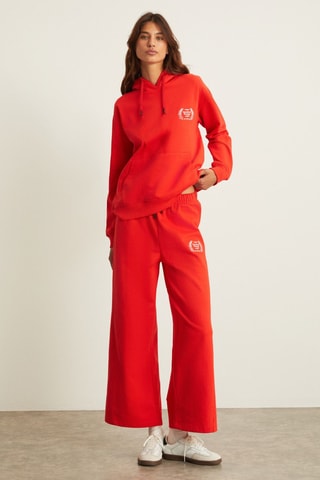 Sweat com capuz - Vermelho