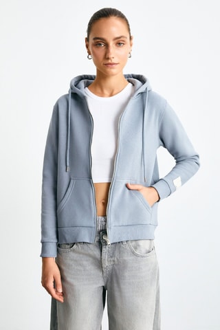 Sweat com capuz - Azul-celeste