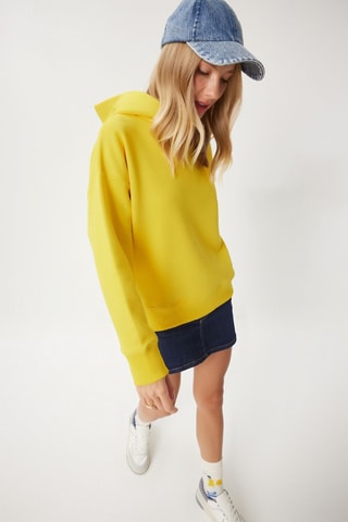 Sweat à capuche - Jaune