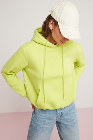 Sweat com capuz - Verde-fluorescente