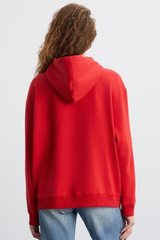 Sweat com capuz - Vermelho
