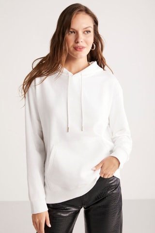 Sweat com capuz - Branco