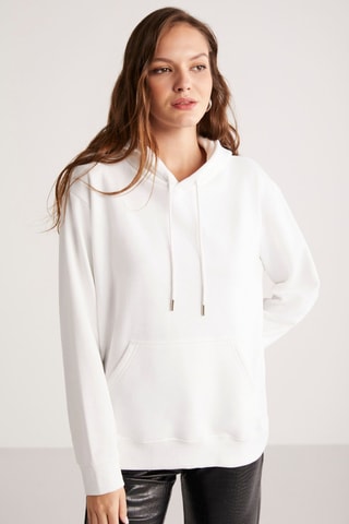 Sweat com capuz - Branco
