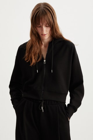 Sweat relaxed com capuz - Preto