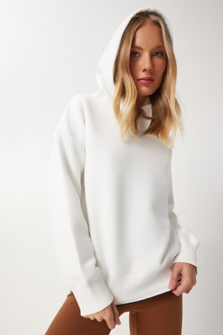 Sweat à capuche - Ecru