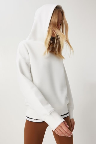 Sweat à capuche - Ecru