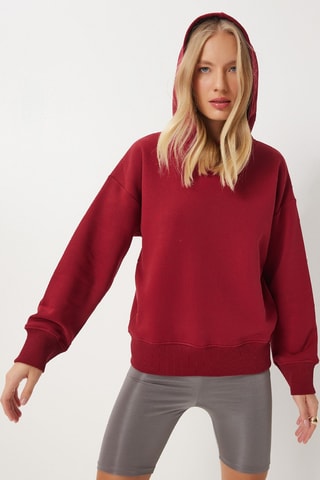 Sweat à capuche - Bordeaux