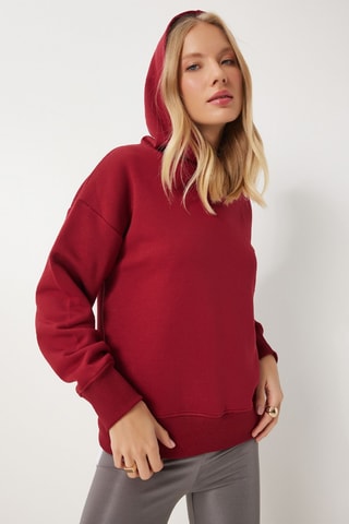 Sweat à capuche - Bordeaux