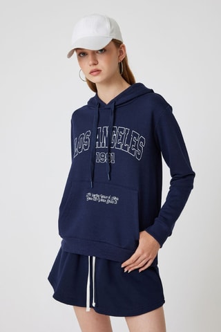 Sweat à capuche - Bleu marine