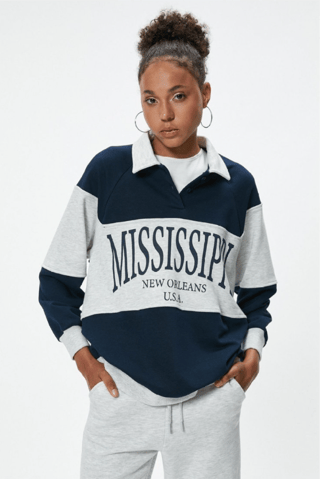 Sweat oversize - Bleu marine