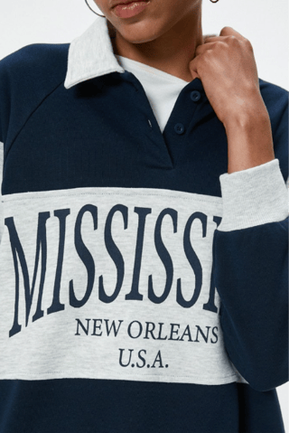 Sweat oversize - Bleu marine
