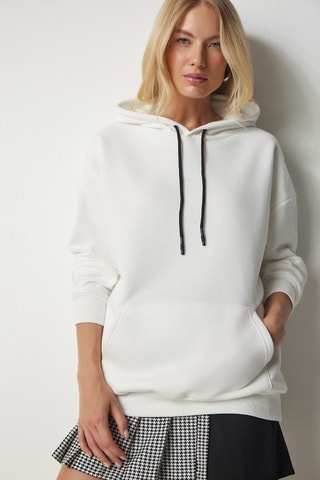 Sweat à capuche - Ecru
