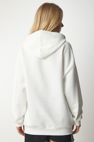 Sweat à capuche - Ecru