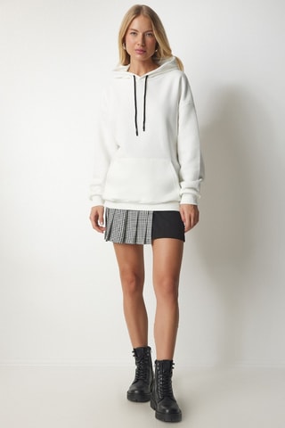 Sweat à capuche - Ecru