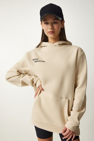 Sweat à capuche - Beige