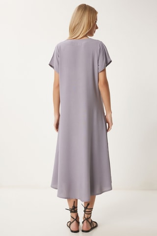 Vestido trapézio - Cinzento