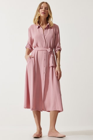 Vestido-camisa - Rosa