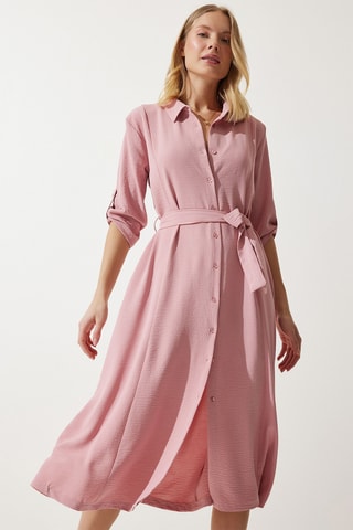 Vestido-camisa - Rosa