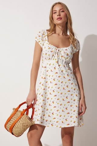 Vestido estilo patinadora - Cru