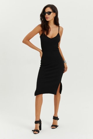 Vestido justo - Preto