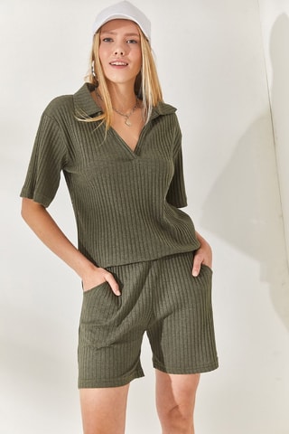 Polo et short - Kaki
