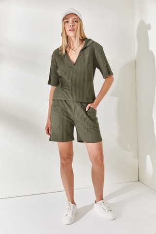 Polo et short - Kaki