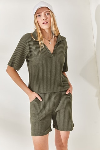 Polo et short - Kaki