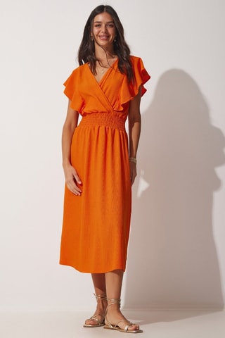 Vestido midi - Laranja