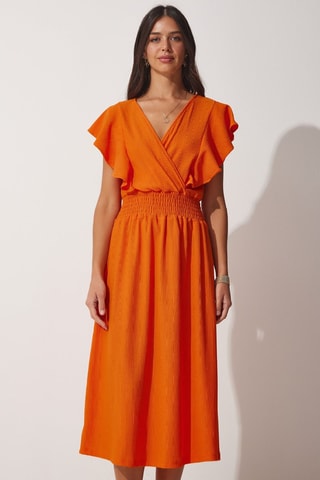 Vestido midi - Laranja