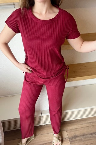 Top et pantalon - Bordeaux