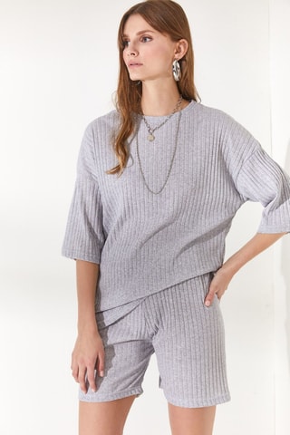Top et short - Gris