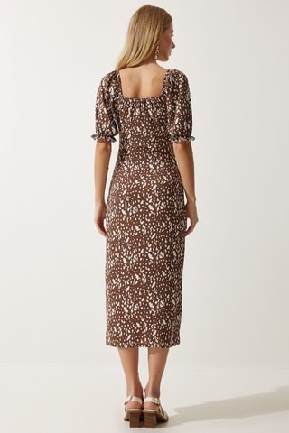 Vestido midi - Castanho
