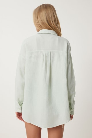 Camisa oversize - Verde-água