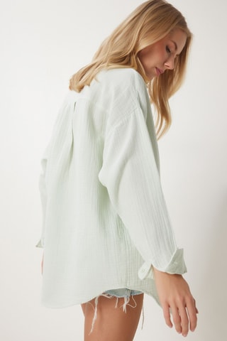 Camisa oversize - Verde-água