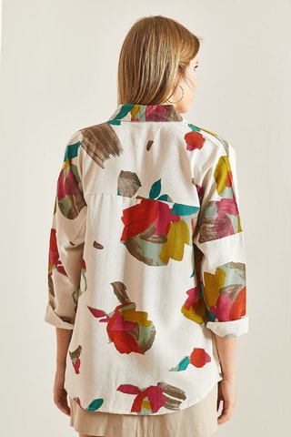 Camisa em linho - Bege