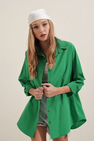 Camisa oversize - Verde