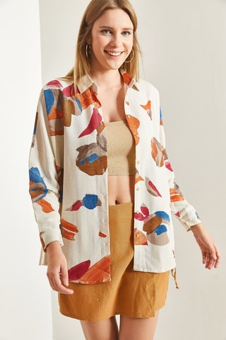 Camisa em linho - Bege